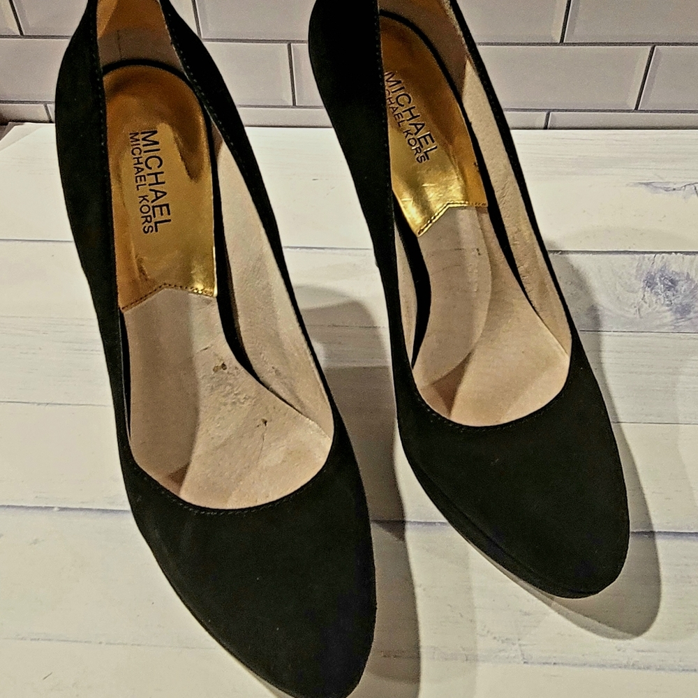 Michael Kors Black Suede Heels - Size  9 1/2